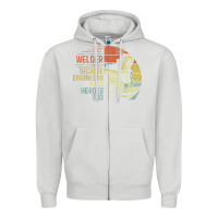 Dove Grey Mens Welder Because Engineers Need Heroes Too Gifts Funny Welding Zipper Hoodie - minhPixels