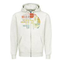 Oatmeal Heather Mens Welder Because Engineers Need Heroes Too Gifts Funny Welding Zipper Hoodie - minhPixels
