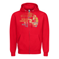 Red Mens Welder Because Engineers Need Heroes Too Gifts Funny Welding Zipper Hoodie - minhPixels