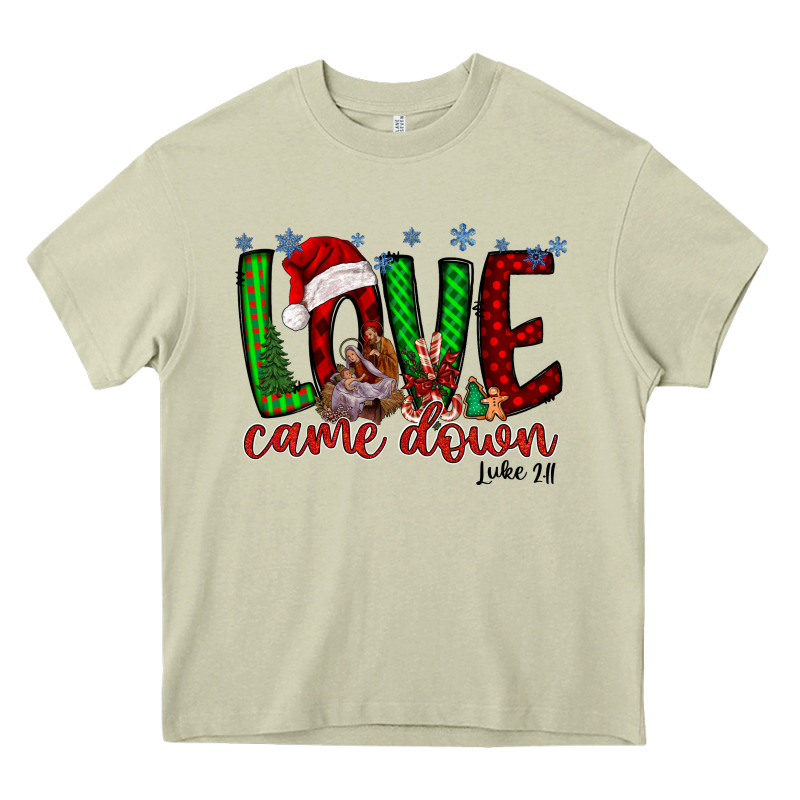 Love Came Dow Christmas Heavy Core Tee by RacoonDesign | Teevron