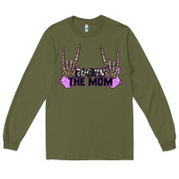 Army Green Rockin' the Mom Long Sleeve Tee - CowGirlArtShop