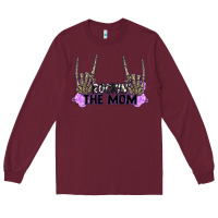 Burgundy Rockin' the Mom Long Sleeve Tee - CowGirlArtShop