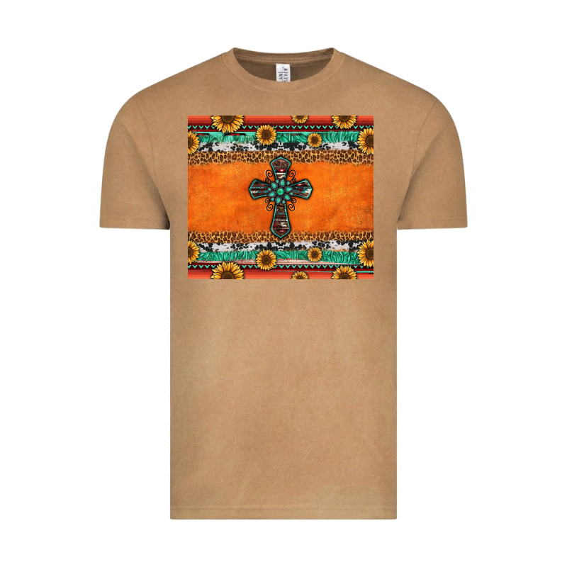 Sunflowers Cross Aztec Pattern Vintage Tee by Jasminsmagicworld | Teevron