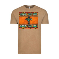Vintage Coffee sunflowers cross aztec pattern Vintage Tee - Jasminsmagicworld