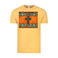 Vintage Mustard sunflowers cross aztec pattern Vintage Tee - Jasminsmagicworld