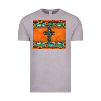 Vintage Zinc sunflowers cross aztec pattern Vintage Tee - Jasminsmagicworld