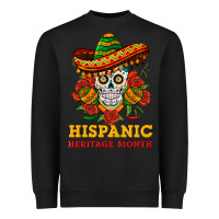 Black sombrero skull heritage Heavyweight Sweatshirt - BundleAndBundleShop