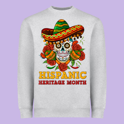 Sombrero Skull Heritage Heavyweight Sweatshirt Designed By Bundleandbundleshop