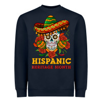 Navy sombrero skull heritage Heavyweight Sweatshirt - BundleAndBundleShop