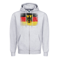 Heather Grey Germany German Flag Deutschland Souvenir Gift Alemania Zipper Hoodie - minhPixels