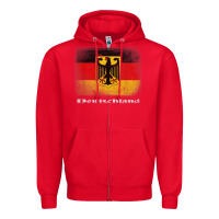 Red Germany German Flag Deutschland Souvenir Gift Alemania Zipper Hoodie - minhPixels