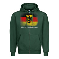 Sports Green Germany German Flag Deutschland Souvenir Gift Alemania Zipper Hoodie - minhPixels