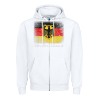 White Germany German Flag Deutschland Souvenir Gift Alemania Zipper Hoodie - minhPixels