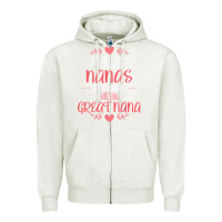 Oatmeal Heather Gift for 1st Time Great Nana  Great Nana Zipper Hoodie - minhPixels