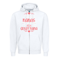 White Gift for 1st Time Great Nana  Great Nana Zipper Hoodie - minhPixels