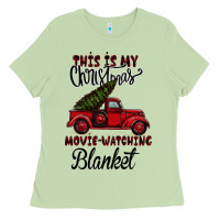 Matcha Christmas Movie Watching Blanket Ladies Tee - Bettercallsaul