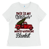 Christmas Movie Watching Blanket Ladies Tee | Teevron