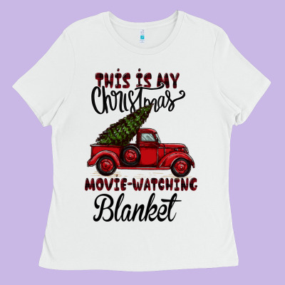 Christmas Movie Watching Blanket Ladies Tee Designed By Bettercallsaul