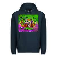 Navy one spooky nurse tumbler Premium Hoodie - BundleAndBundleShop