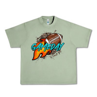 Oil Green Game day leopard fire and ball Urban Heavy Tee - HowdyJamesFarm