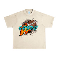 Sandshell Game day leopard fire and ball Urban Heavy Tee - HowdyJamesFarm
