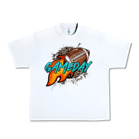White Game day leopard fire and ball Urban Heavy Tee - HowdyJamesFarm