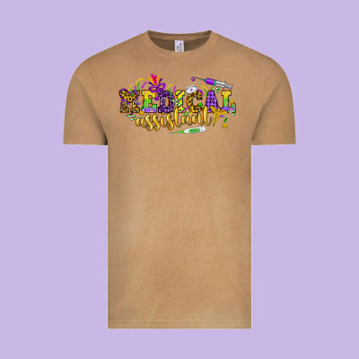 Ma Medical Assistant Mardi Gras Vintage Tee Designed By Howdyjamesfarm