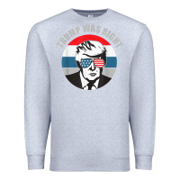 Heather Grey trump was right republican conservative political t shirt Premium Sweatshirt - minhPixels