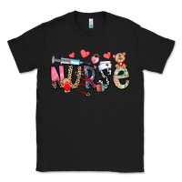 Black Nurse Valentines Day Classic Tee - CowhideDigitalArt