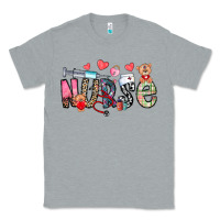 Heather Grey Nurse Valentines Day Classic Tee - CowhideDigitalArt