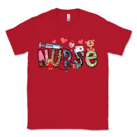 Red Nurse Valentines Day Classic Tee - CowhideDigitalArt