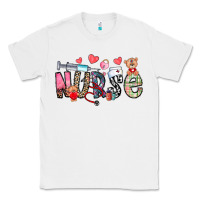 White Nurse Valentines Day Classic Tee - CowhideDigitalArt
