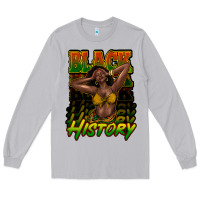 Moon Dust Black history afro woman Long Sleeve Tee - HowdyJamesFarm