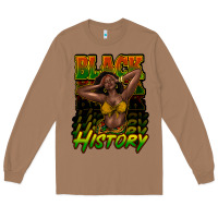 Toasted Coconut Black history afro woman Long Sleeve Tee - HowdyJamesFarm