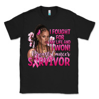 Black i fought for my life and i won afro woman Classic Tee - NancyCooperArtShop