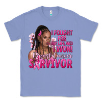 Colony Blue i fought for my life and i won afro woman Classic Tee - NancyCooperArtShop
