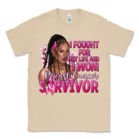 Mushroom i fought for my life and i won afro woman Classic Tee - NancyCooperArtShop
