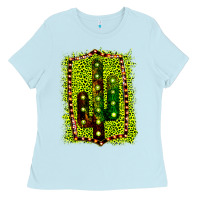 Baby Blue Cactus Leopard Frame Ladies Tee - Bettercallsaul