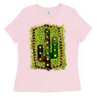 Bubblegum Pink Cactus Leopard Frame Ladies Tee - Bettercallsaul
