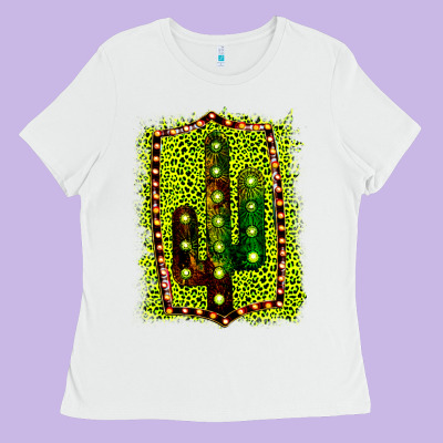 Cactus Leopard Frame Ladies Tee Designed By Bettercallsaul