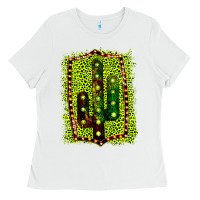 White Cactus Leopard Frame Ladies Tee - Bettercallsaul