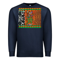 Navy love autism awareness leopard cowhide Premium Sweatshirt - Artiststas
