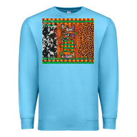 Ocean Blue love autism awareness leopard cowhide Premium Sweatshirt - Artiststas