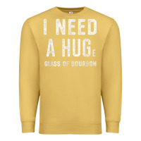 Antique Gold I Need a HUGe Glass of Bourbon T Shirt Bourbon Gifts for Him Premium Sweatshirt - minhPixels