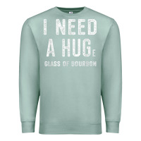 Seafoam I Need a HUGe Glass of Bourbon T Shirt Bourbon Gifts for Him Premium Sweatshirt - minhPixels
