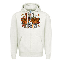 Oatmeal Heather fall vibes Zipper Hoodie - SublimationCraftShop