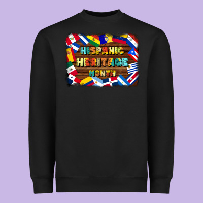Hispanic Heritage Flags Heavyweight Sweatshirt Designed By Bundleandbundleshop