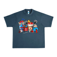 Midnight Navy Lacrosse coffee cups Urban Heavy Tee - HowdyJamesFarm