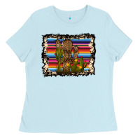 Baby Blue Serape Cactus Ladies Tee - Bettercallsaul