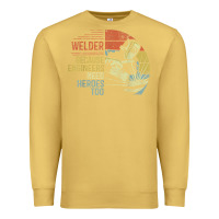 Antique Gold Mens Welder Because Engineers Need Heroes Too Gifts Funny Welding Premium Sweatshirt - minhPixels